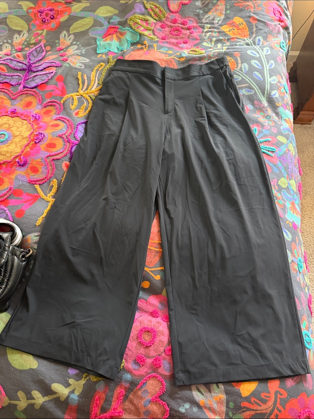 Athleta Black Elastic Waist Active Dress Pant